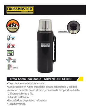 Termo Crossmaster Adventure Series 1.2l Acero Inox - Imagen 2