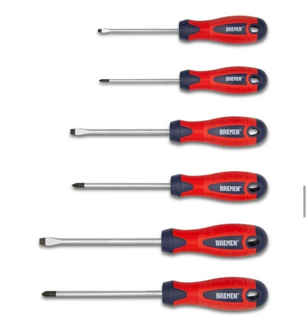 Juego Kit Destornillador Bremen 6 Piezas Plano Philips - Imagen 2