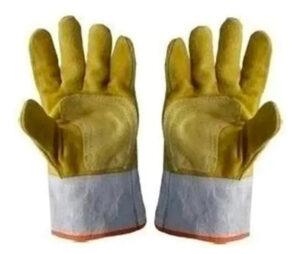 Guantes Cuero Descarne Trabajo Puño Corto Reforzado - Imagen 2